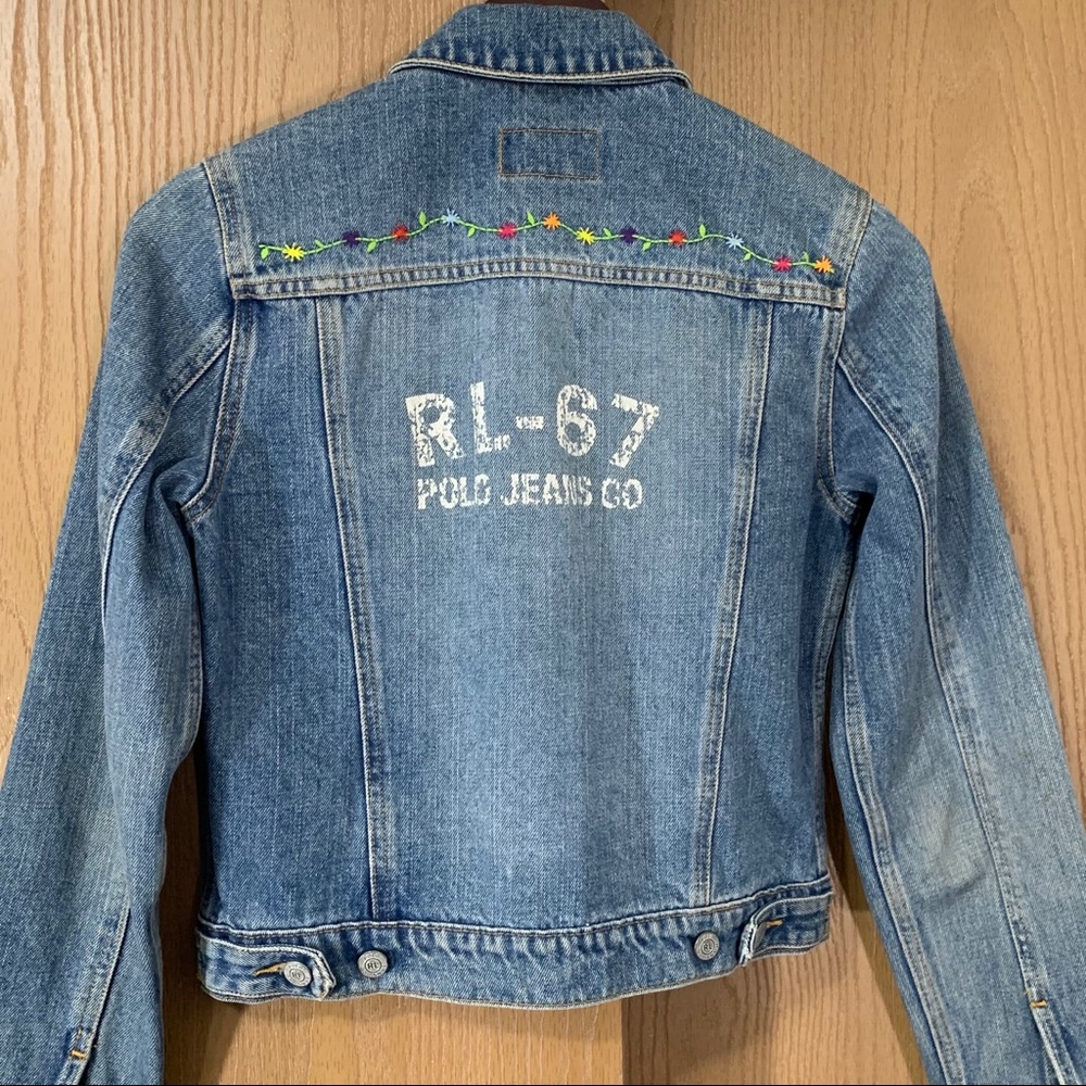 Ralph Lauren Polo Jeans Denim Jacket Embroidered - Picture 5 of 8